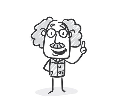 recommend clip art: Professor Strichfigur Strichmännchen Nr. 1