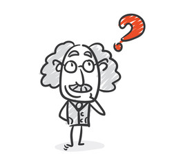 Frage Professor Strichfigur Strichfiguren Nr. 8