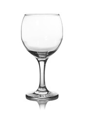 Empty wine glass, isolated