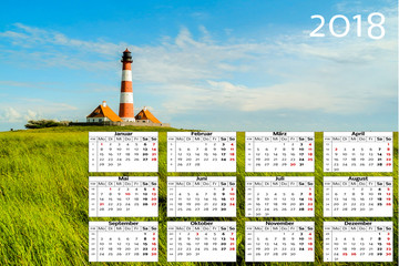 Jahreskalender 2018 Nordsee