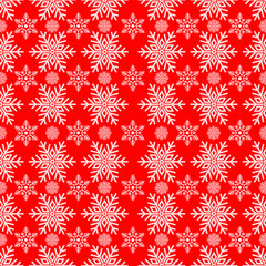 Snowflake pattern - red (seamless background pattern)