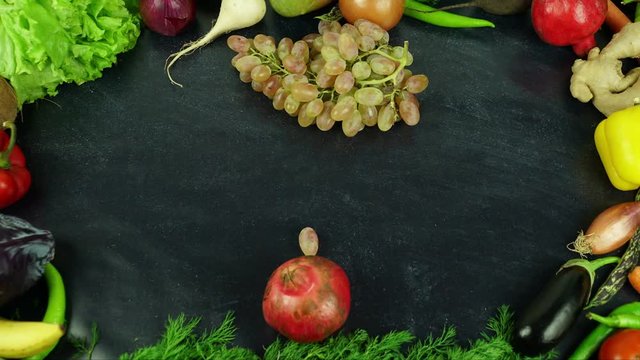 Happy 2025 fruit stop motion