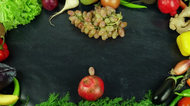 Happy 2022 fruit stop motion