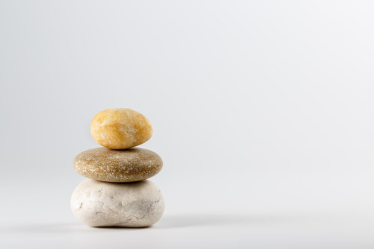 Three stones form a pyramid
