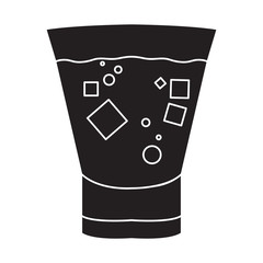 Isolated cocktail silhouette