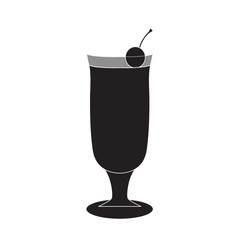 Isolated cocktail silhouette