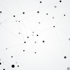 Vector creative social network. Abstract polygonal background