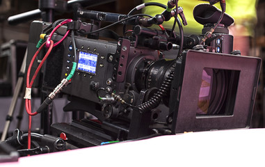 Professional digital video camera.
cinematography in the pavilion
