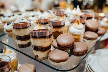 Delicious wedding reception candy bar