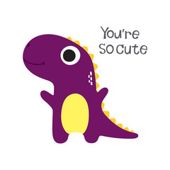Cute dino illustration