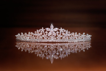 Wedding diadem, crown for princess. Jewelry, wealth