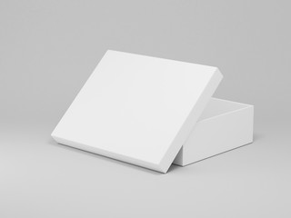 White box mockup 3d rendering