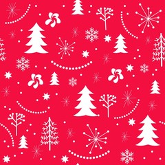 CHRISTMAS SEAMLESS VECTOR PATTERN.