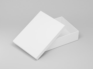 White box mockup 3d rendering