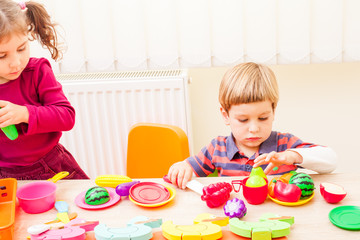 Children playing cooks