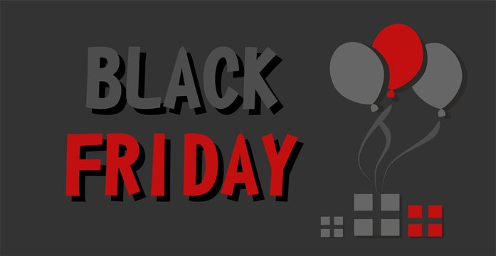 Black friday with baloons