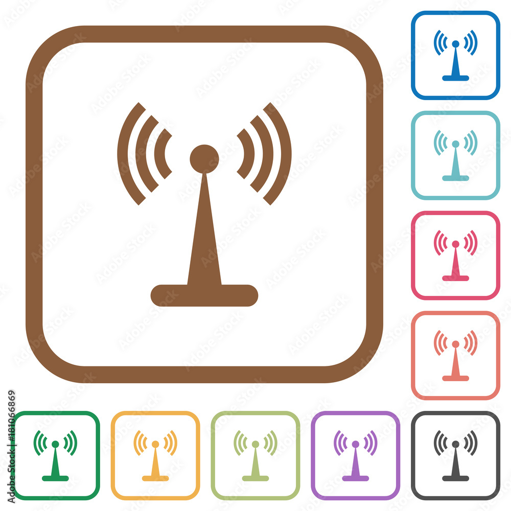 Poster wlan network simple icons