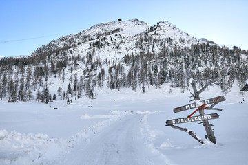 passo san pellegrino inverno