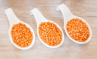 Raw red lentil - Lens culinaris