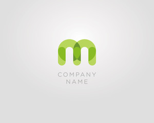 M initial logo