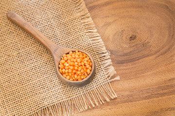 Raw red lentil - Lens culinaris