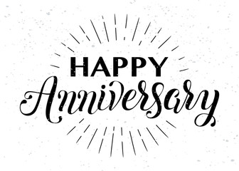 Happy Anniversary hand lettering