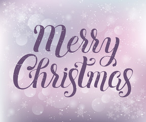 Merry Christmas vector lettering illustration