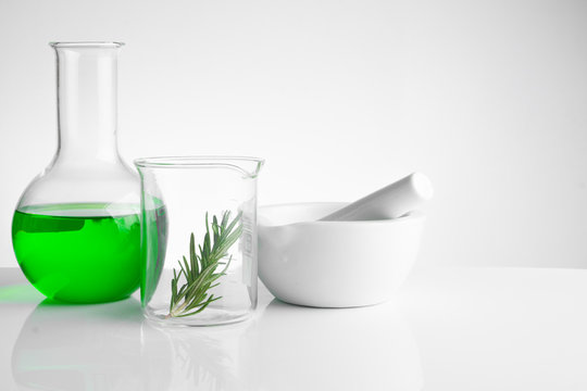 herbal medicine natural organic and scientific glassware