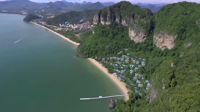 Pai Plong Beach in Krabi, Thailand from drone