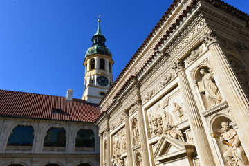 Fototapeta na wymiar Prager Loreto Kapuzinerkloster Loretokapelle- Prag