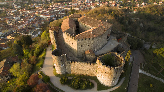 Overhead view of Gorizia castle, Friuli, Italy