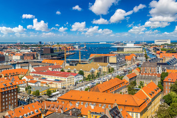 Fototapeta na wymiar Panorama of Copenhagen