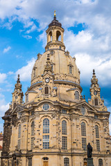 Fototapeta na wymiar Dresden and Frauenkirche church
