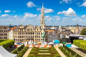 Crédence de cuisine en verre imprimé Bruxelles Paysage urbain de Bruxelles