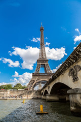 Seine and Eiffel tower  in Paris