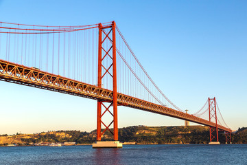 Fototapeta na wymiar Rail bridge in Lisbon, Portugal.