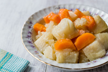 Turkish Food Celery Salad with Olive Oil / Zeytinyagli Kereviz.