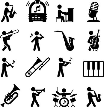 Jazz Music Icons - Black Series