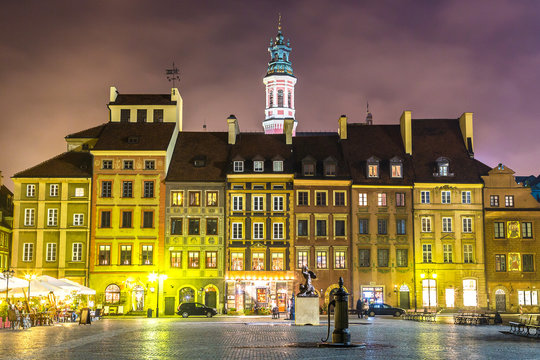 Fototapeta Old town sqare in Warsaw