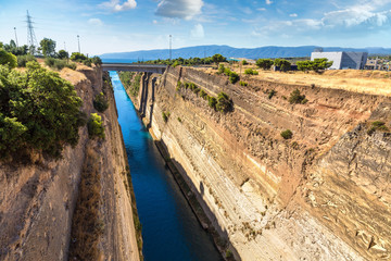 Corinth channel in Greece