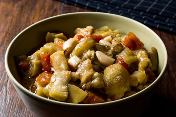 Turkish Food Eggplant Salad with Olive Oil / Zeytinyagli Patlican.