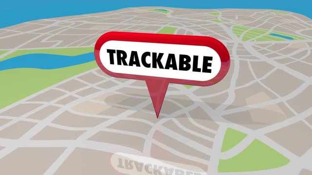 Trackable Map Pin Location Tracking Logistics 3d Animation