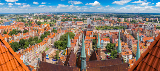 Fototapeta premium Gdansk, aerial view, Poland