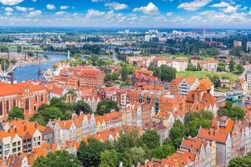 Obraz premium Gdansk, aerial view, Poland