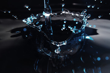 Water background / Water is a transparent and nearly colorless chemical substance that is the main...