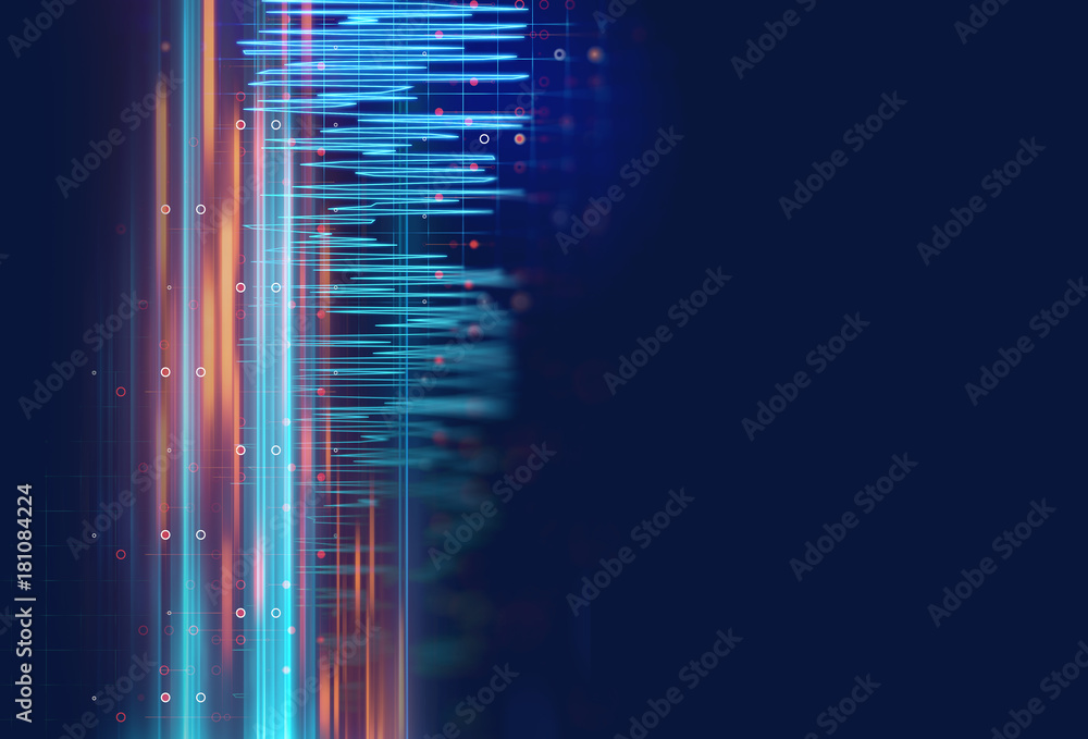 Poster blue geometric shape abstract technology background