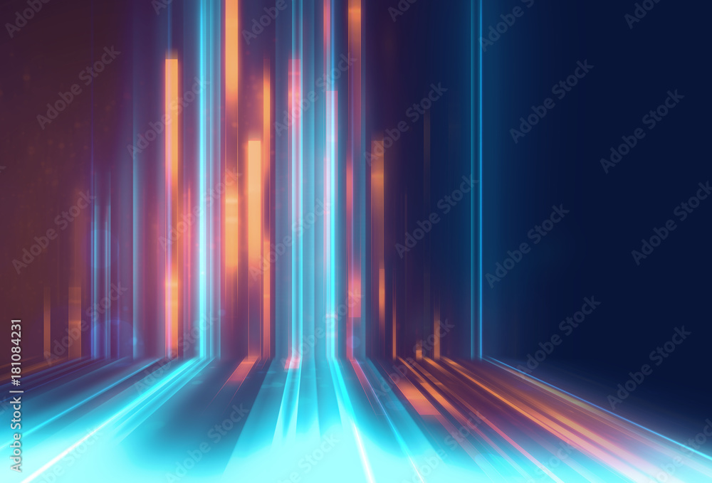 Poster blue geometric shape abstract technology background