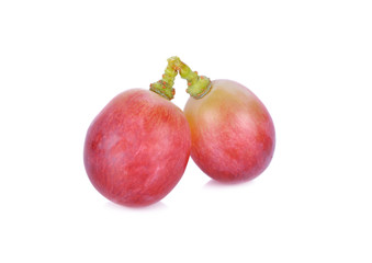 whole grapes on white background