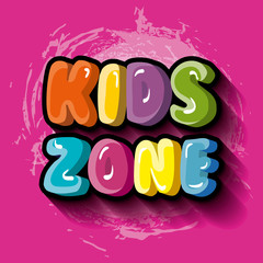 kids zone poster icon
