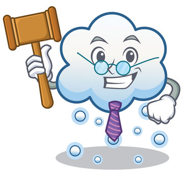 recommend clip art: Judge snow cloud character cartoon